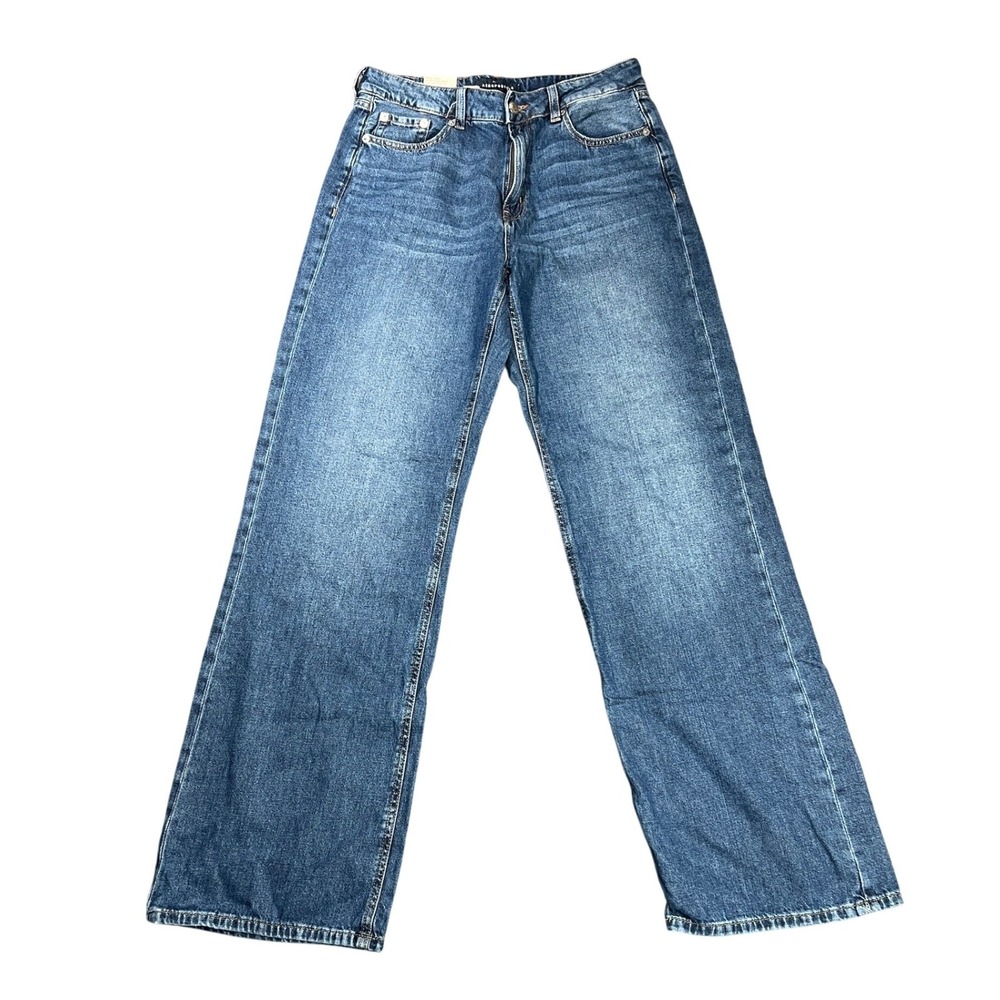 NWT Aeropostale Women's 8 High Rise‎ Wide Leg Jeans Dark Wash 156917 Blue